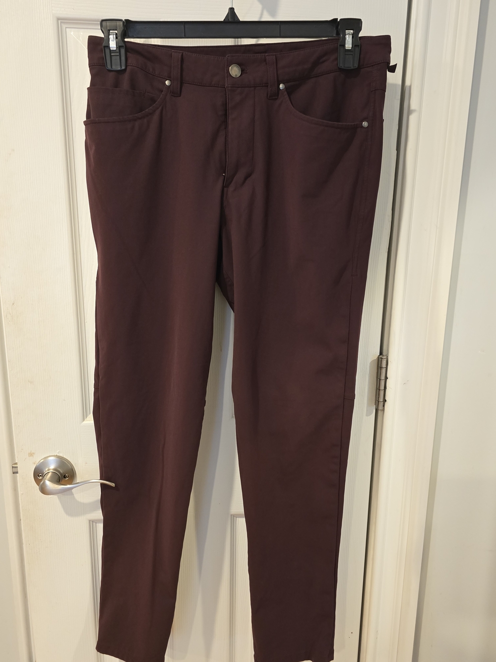 Lululemon Men's ABC Slim-Fit Pant 5-Pocket Warpstreme Cassis Burgundy 31x30